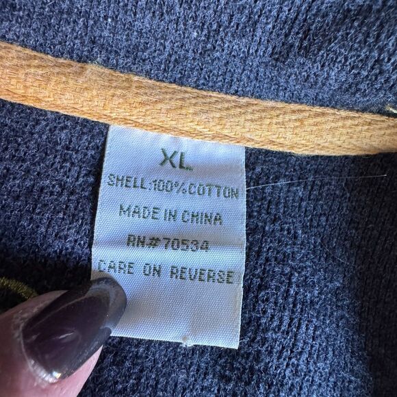 Orvis Men's XL Pullover Sweater 1/4 Front Zip Mustard 100% Cotton VERY NICE! - Picture 4 of 11